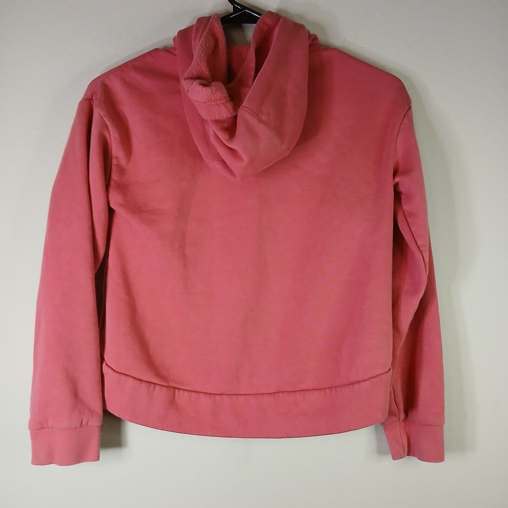 NIKE GIRLS HOODIE MEDIUM FRONT POUCH POCKET PINK W/WHITE LOGO BB24 - Picture 4 of 10